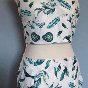 2 piece crop top short set